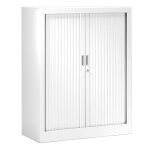 Armoire à rideaux métal monobloc généric - h. 100 x l. 80 cm - corps blanc - rideaux blanc Armoire à rideaux métal monobloc généric - h. 100 x l. 80 cm - corps blanc - rideaux blanc