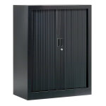 Armoire à rideaux métal monobloc généric - h. 100 x l. 80 cm - corps noir - rideaux noir Armoire à rideaux métal monobloc généric - h. 100 x l. 80 cm - corps noir - rideaux noir