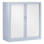 Armoire  rideaux mtal monobloc gnric - h. 100 x l. 100 cm - corps aluminium - rideaux blanc