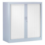 Armoire à rideaux métal monobloc généric - h. 136 x l. 120 cm - corps aluminium - rideaux blanc Armoire à rideaux métal monobloc généric - h. 136 x l. 120 cm - corps aluminium - rideaux blanc