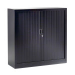 Armoire à rideaux métal monobloc généric - h. 136 x l. 120 cm - corps noir - rideaux noir Armoire à rideaux métal monobloc généric - h. 136 x l. 120 cm - corps noir - rideaux noir