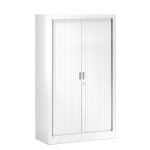 Armoire à rideaux métal monobloc généric - h. 136 x l. 80 cm - corps blanc - rideaux blanc Armoire à rideaux métal monobloc généric - h. 136 x l. 80 cm - corps blanc - rideaux blanc
