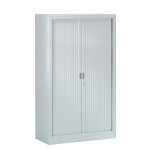 Armoire � rideaux m�tal monobloc g�n�ric - h. 136 x l. 80 cm - corps gris - rideaux gris