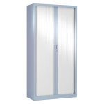 Armoire à rideaux métal monobloc généric - h. 198 x l. 100 cm - corps aluminium - rideaux blanc Armoire à rideaux métal monobloc généric - h. 198 x l. 100 cm - corps aluminium - rideaux blanc