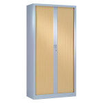 Armoire à rideaux métal monobloc généric - h. 198 x l. 100 cm - corps aluminium - rideaux chêne Armoire à rideaux métal monobloc généric - h. 198 x l. 100 cm - corps aluminium - rideaux chêne