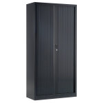 Armoire à rideaux métal monobloc généric - h. 198 x l. 100 cm - corps noir - rideaux noir Armoire à rideaux métal monobloc généric - h. 198 x l. 100 cm - corps noir - rideaux noir