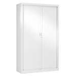 Armoire à rideaux métal monobloc généric - h. 198 x l. 120 cm - corps blanc - rideaux blanc Armoire à rideaux métal monobloc généric - h. 198 x l. 120 cm - corps blanc - rideaux blanc