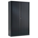 Armoire à rideaux métal monobloc natura nf - h. 198 x l. 120 cm - corps noir - rideaux noir Armoire à rideaux métal monobloc natura nf - h. 198 x l. 120 cm - corps noir - rideaux noir
