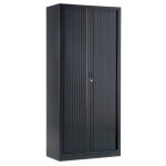 Armoire à rideaux métal monobloc généric - h. 198 x l. 80 cm - corps noir - rideaux noir Armoire à rideaux métal monobloc généric - h. 198 x l. 80 cm - corps noir - rideaux noir