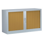 Armoire à rideaux métal monobloc généric - h. 69, 5 x l. 120 cm - corps aluminium - rideaux hêtre Armoire à rideaux métal monobloc généric - h. 69, 5 x l. 120 cm - corps aluminium - rideaux hêtre
