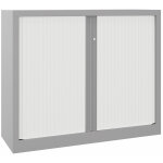 Armoire à rideaux métal monobloc natura nf - h. 100 x l. 120 cm - corps aluminium - rideaux blanc Armoire à rideaux métal monobloc natura nf - h. 100 x l. 120 cm - corps aluminium - rideaux blanc