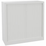 Armoire à rideaux métal monobloc natura nf - h. 100 x l. 100 cm - corps blanc - rideaux blanc Armoire à rideaux métal monobloc natura nf - h. 100 x l. 100 cm - corps blanc - rideaux blanc