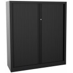 Armoire à rideaux métal monobloc natura nf - h. 136 x l. 120 cm - corps noir - rideaux noir Armoire à rideaux métal monobloc natura nf - h. 136 x l. 120 cm - corps noir - rideaux noir