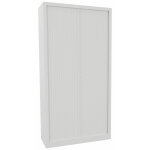 Armoire à rideaux métal monobloc natura nf - h. 198 x l. 100 cm - corps blanc - rideaux blanc Armoire à rideaux métal monobloc natura nf - h. 198 x l. 100 cm - corps blanc - rideaux blanc