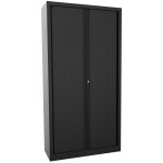 Armoire à rideaux métal monobloc natura nf - h. 198 x l. 100 cm - corps noir - rideaux noir Armoire à rideaux métal monobloc natura nf - h. 198 x l. 100 cm - corps noir - rideaux noir
