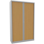 Armoire à rideaux métal monobloc natura nf - h. 198 x l. 120 cm - corps aluminium - rideaux hêtre Armoire à rideaux métal monobloc natura nf - h. 198 x l. 120 cm - corps aluminium - rideaux hêtre