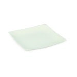 Assiette jetable carre en canne  sucre 20 x 20 cm - blanc - lot de 100