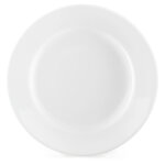 Assiette plate en porcelaine diamtre 20 cm - blanc - lot de 12