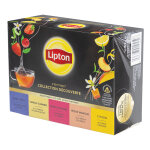 Assortiment de th�s noirs lipton d�couverte, coffret de 50 sachets pyramid�
