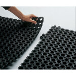 Attaches de fixation pour caillebotis caoutchouc paisseur 23 mm, lot de 2