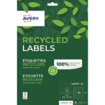 Avery boîte de 150 étiquettes recyclées blanches 99, 1 x 57mm. impresson jet d'encre & laser Avery boîte de 150 étiquettes recyclées blanches 99, 1 x 57mm. impresson jet d'encre & laser