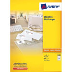 Avery bote de 2400 tiquettes blanches multi - usages 70x35mm - pour laser. jet d'encre et copieur