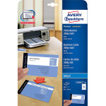 Avery c32015 - 10 - cartes de visite blanches  bords lisses - 85 x 54 mm - impression jet d'encre
