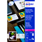 Avery c32016 - 25 - cartes de visite blanches  bords lisses - 85 x 54 mm - impression laser