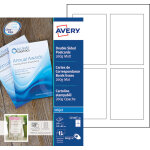 Avery cartes de visite  bords lisses imprimables recto / verso - format 128 x 82 mm - carte blanche ...