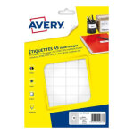 Avery ete072 etiquettes multi - usages blanches 16 x 22 mm - bo�te de 1152