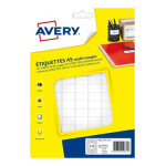 Avery ete112 etiquettes multi - usages blanches 12 x 18, 3 mm - bote de 1792
