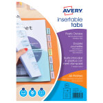 Avery intercalaires doubles pochettes  onglets personnalisables a4 + - 12 touches