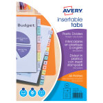 Avery intercalaires  onglets personnalisables en polypropylne a4 - 12 touches