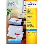 Avery j8160 etiquettes adresses blanches jet d'encre 63, 5 x 38, 1 mm - bo�te de 2100