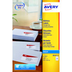 Avery j8163 etiquettes adresses blanches jet d encre 99, 1x38, 1mm - bote de 350