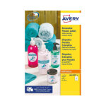 Avery l4852rev etiquettes produits enlevables blanches rondes �. 63, 5 mm - bo�te de 200