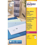 Avery l7560 etiquettes adresses transparentes laser 63, 5 x 38, 1 mm - boîte de 525 Avery l7560 etiquettes adresses transparentes laser 63, 5 x 38, 1 mm - boîte de 525