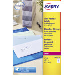 Avery l7563 etiquettes adresses transparentes laser 99, 1 x 38, 1 mm - boîte de 350 Avery l7563 etiquettes adresses transparentes laser 99, 1 x 38, 1 mm - boîte de 350
