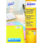 Avery l7654 mini �tiquettes multi - usages blanches 45, 7�x�25, 4�mm - bo�te de 4000