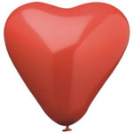 Ballon de baudruche 'heart', grand, rouge