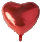 Ballon en film 'coeur', diam�tre: 450 mm, rouge