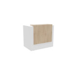 Banque d'accueil arold l. 126 x 88 cm - module droit compact - corps blanc / top orme