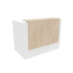 Banque d'accueil arold l. 146 x 88 cm - module droit compact - corps blanc / top orme