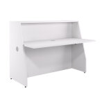 Banque d'accueil droite biospace - blanc - h. 110 x l. 145 x p. 85 cm