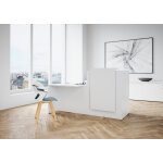 Banque d accueil fifty l. 180 cm, comptoir à droite - blanc Banque d accueil fifty l. 180 cm, comptoir à droite - blanc