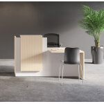Banque d accueil fifty l. 180 cm, comptoir  gauche - bicolore chne / blanc