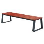 Banquette  fixer ballade l. 180 cm bois et mtal anthracite mat
