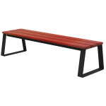 Banquette  fixer ballade l. 180 cm bois et mtal gris manganse