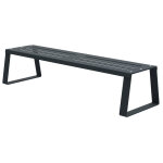 Banquette  fixer ballade l. 180 cm en mtal anthracite mat