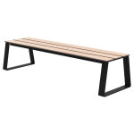 Banquette  fixer ballade extrme l. 180 cm bois stratifi et mtal gris manganse
